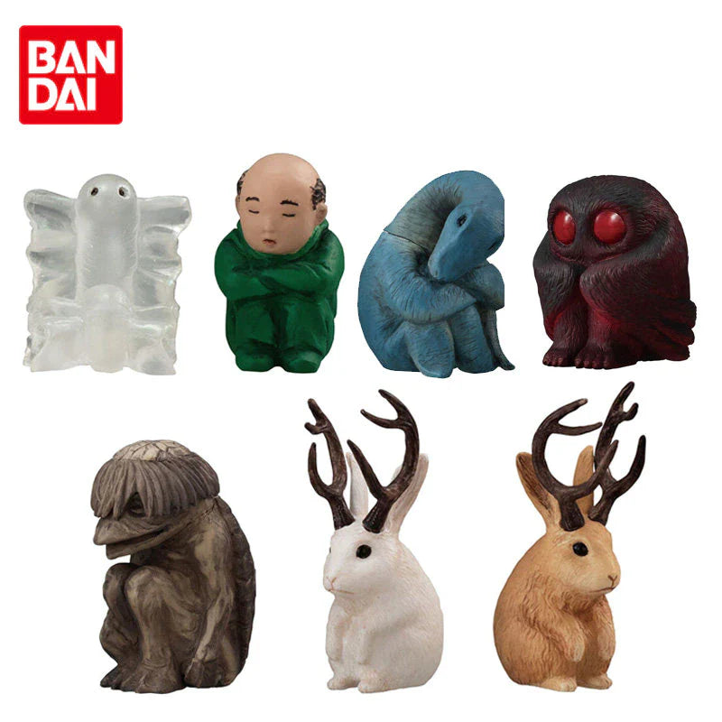 BANDAI Genuine Gashapon UMA Waiting for the Unknown Creature 2 Loch Ness Monster Mothman Cute Anime Acition Figures Toys Gifts